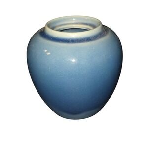 Rookwood Pottery Ginger Jar XLVIII 1948 1321E Glossy Blue 4" Vase